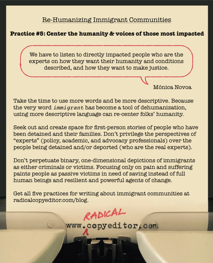 Text graphic that summarizes practice #5. Click for full image description.