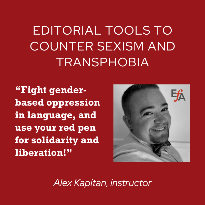 Editorial Tools to Counter Sexism and Transphobia